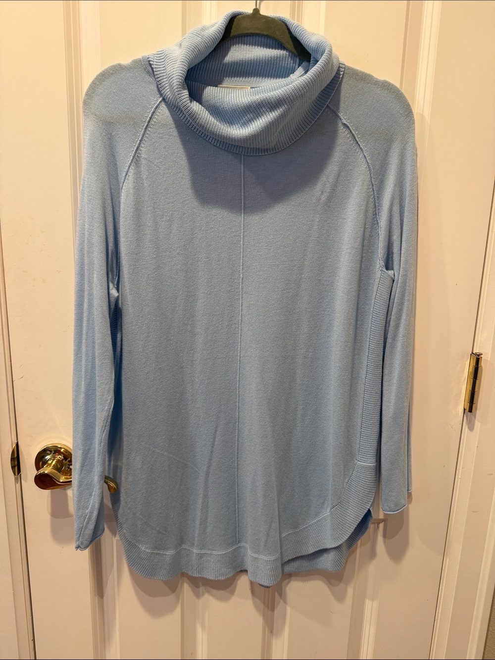 Caslon Pale Blue Cowl Neck Sweater